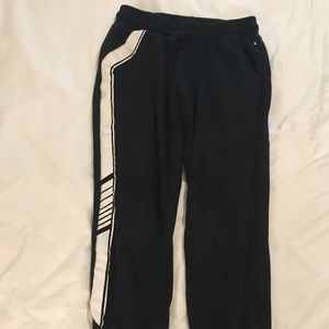 Fabletics white stripe jogger